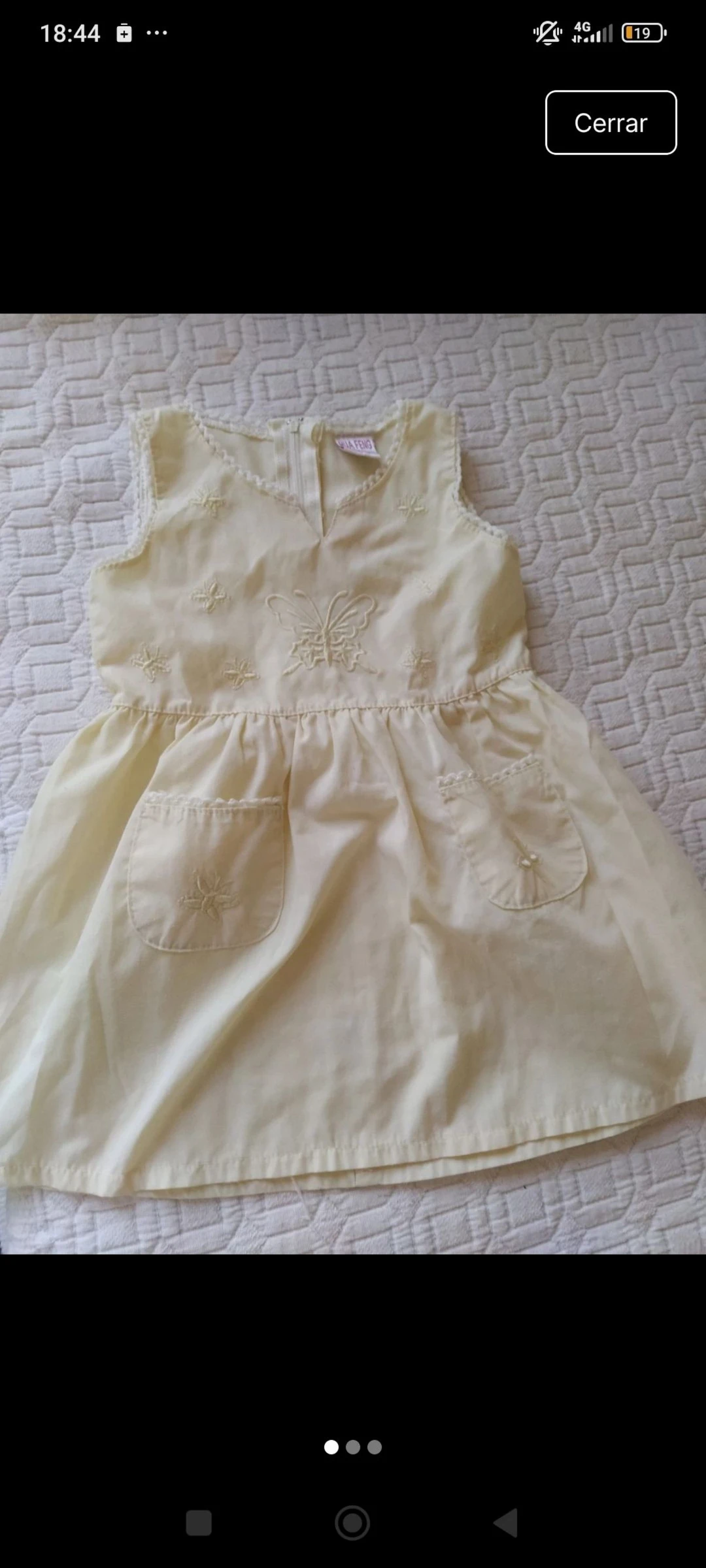 Vestido de verano amarillo 4 años